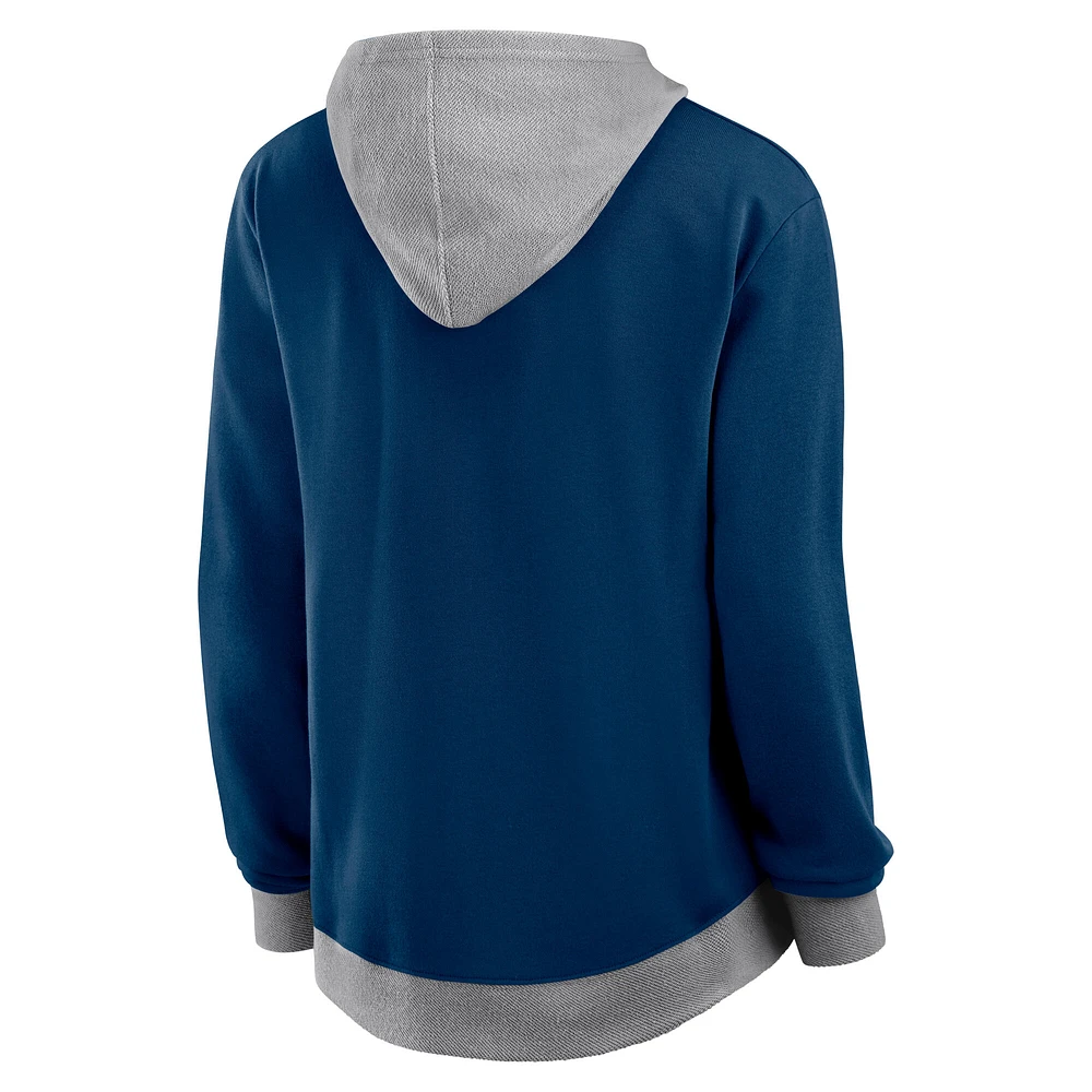 Women's  Deep Sea Blue Seattle Kraken Hit It French Terry Full-Zip Hoodie