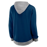 Women's  Deep Sea Blue Seattle Kraken Hit It French Terry Full-Zip Hoodie