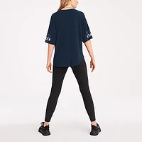 Women's DKNY Sport Navy Seattle Kraken Diana Tri-Blend Oversized T-Shirt