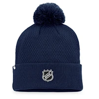 Fanatics Deep Sea Blue Seattle Kraken 2022 NHL Draft pour femmes - Bonnet en tricot à revers Pro Road authentique