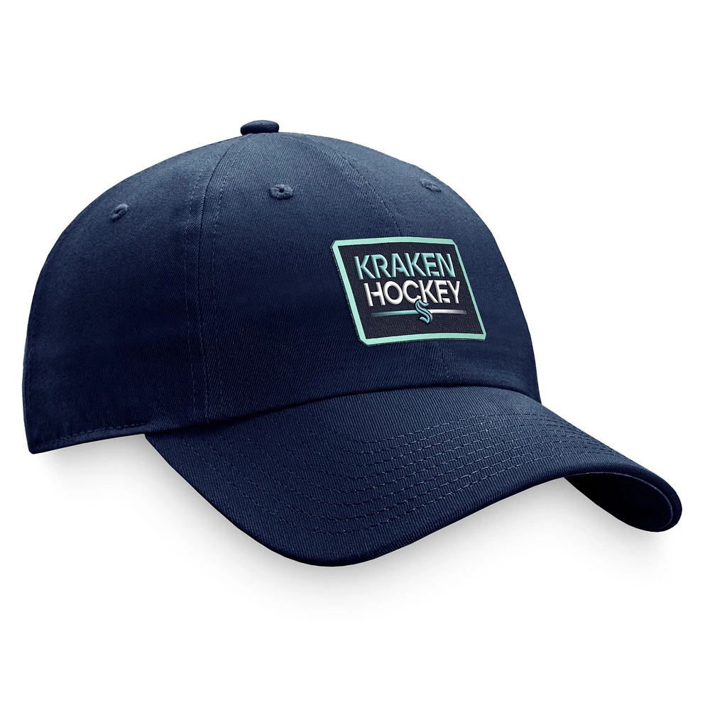 Women's Fanatics Deep Sea Blue Seattle Kraken Authentic Pro Rink Adjustable Hat