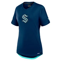 Women's Fanatics  Deep Sea Blue Seattle Kraken Authentic Pro Rink T-Shirt
