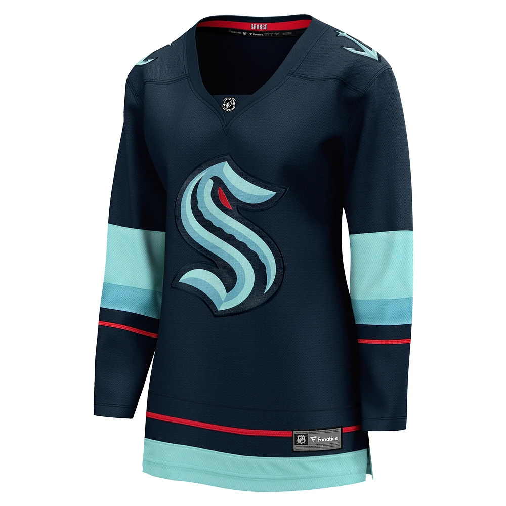 Women's Fanatics Navy Seattle Kraken Home Breakaway Jersey