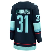 Fanatics pour femmes Philipp Grubauer Navy Seattle Kraken Home - Maillot de joueur échappé