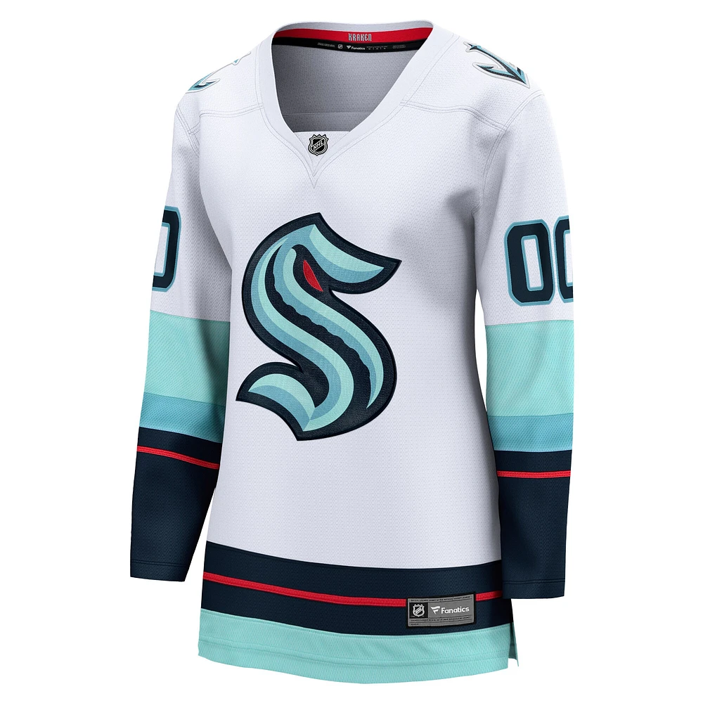 Women's Fanatics White Seattle Kraken Away - Breakaway Custom Jersey
