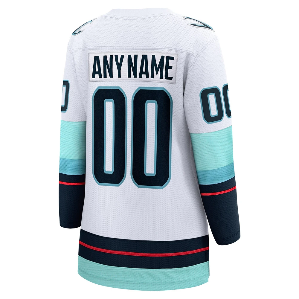 Women's Fanatics White Seattle Kraken Away - Breakaway Custom Jersey