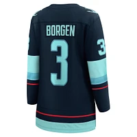 Women's Fanatics Will Borgen Deep Sea Blue Seattle Kraken Home Breakaway Player Jersey