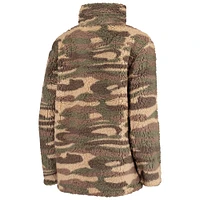 Women's G-III Sports by Carl Banks Camo Seattle Kraken Sherpa Quarter-Zip Jacket