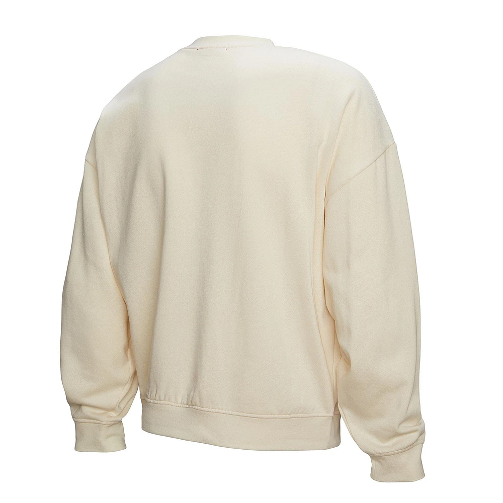 Women's Mitchell & Ness  Cream Seattle Kraken Logo 3.0 Pullover Sweatshirt