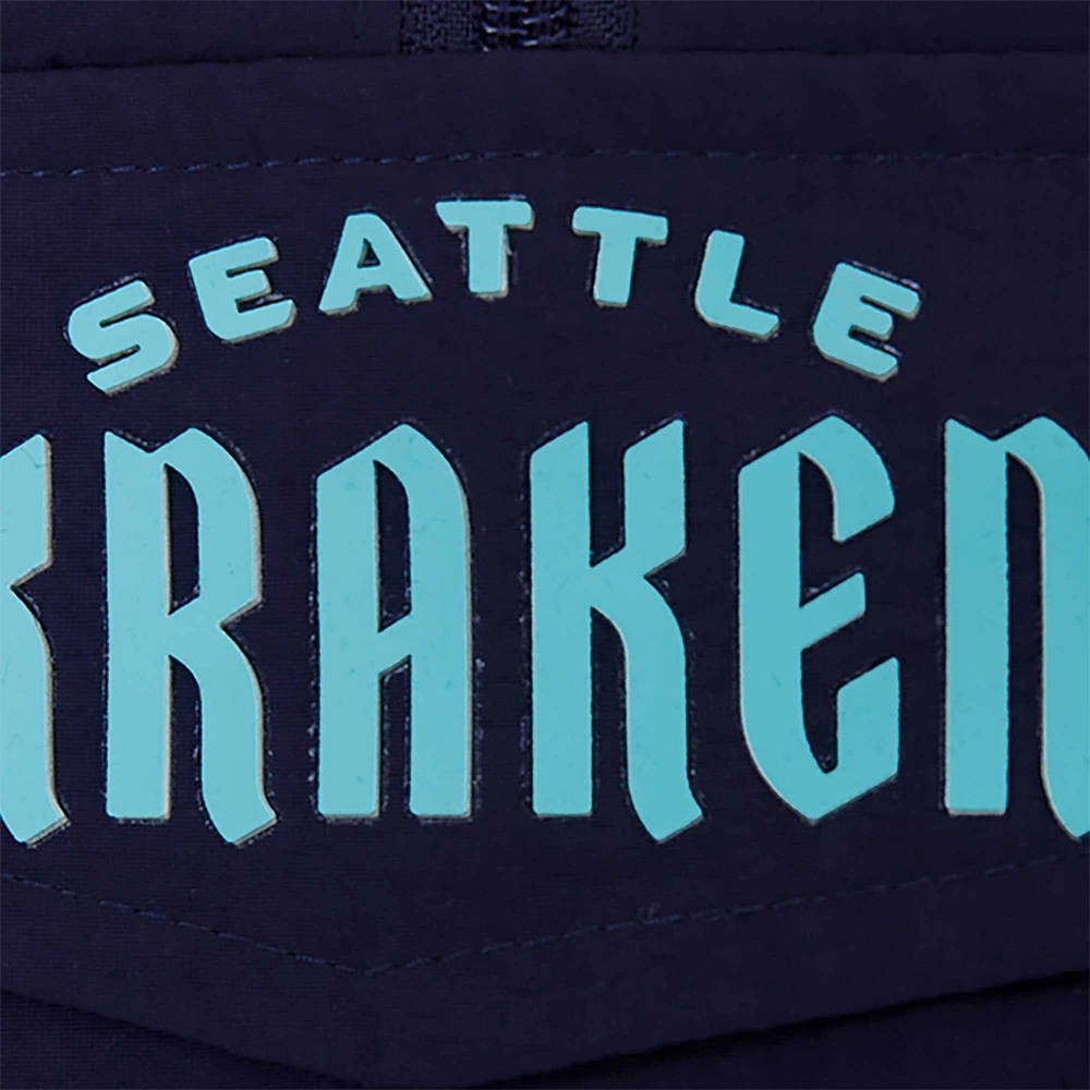 Women's Pro Standard Deep Sea Blue Seattle Kraken Classic Cropped Half-Zip Wind Jacket