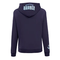 Women's Pro Standard Navy Seattle Kraken Classic Chenille Pullover Hoodie