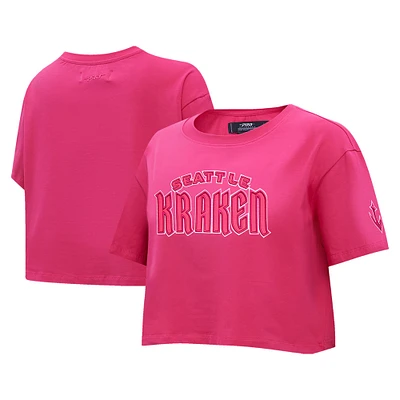 T-shirt carré court Pro Standard Seattle Kraken triple rose pour femmes