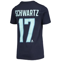 T-shirt avec nom et numéro de joueur Jaden Schwartz Navy Seattle Kraken pour jeunes