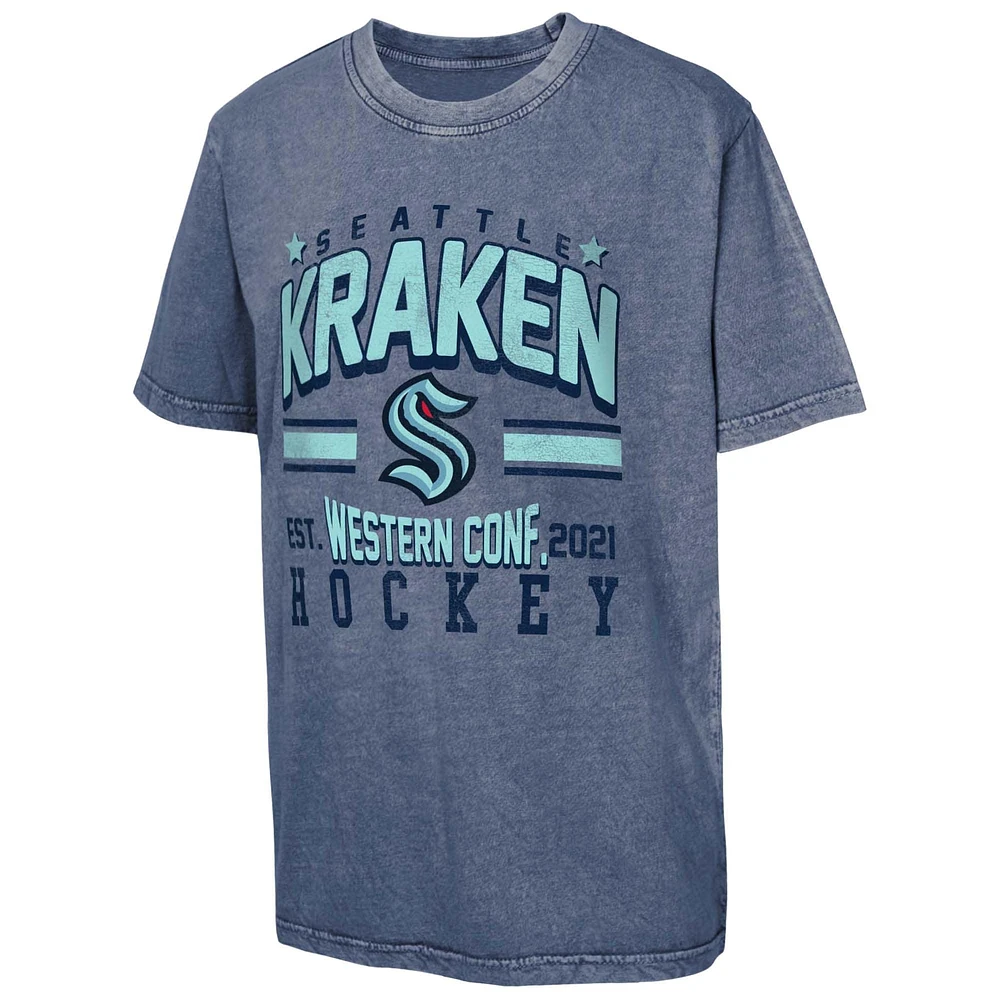 Youth Navy Seattle Kraken Sure Short T-Shirt