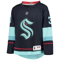 Youth Philipp Grubauer Deep Sea Blue Seattle Kraken Home Replica Player Jersey
