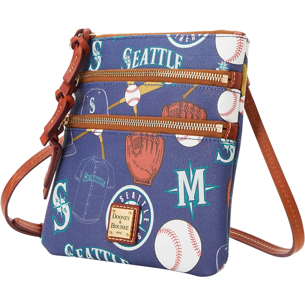 Dooney & Bourke Seattle Mariners Game Day Triple Zip Crossbody Purse