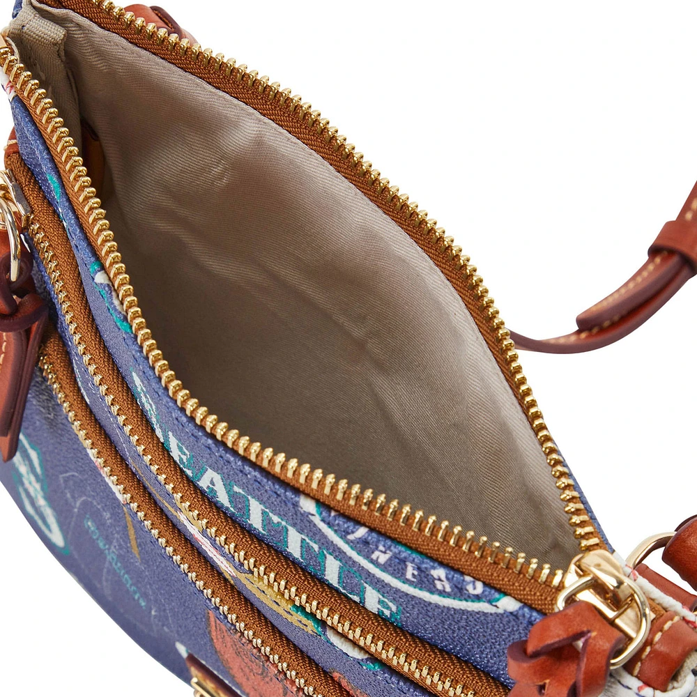 Dooney & Bourke Seattle Mariners Game Day Triple Zip Crossbody Purse