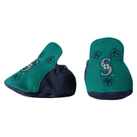 Ensemble body, bavoir et chaussons Happy Baseball Fanatics Aqua Seattle Mariners pour filles nouveau-nés nourrissons