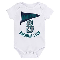 Infant Fanatics Seattle Mariners Fan Pennant 3-Pack Bodysuit Set