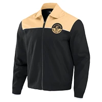 Men's Darius Rucker Collection by Fanatics Black/Tan Seattle Mariners Canvas Bomber Full-Zip Jacket