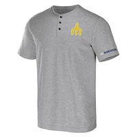 Men's Darius Rucker Collection by Fanatics Heather Gray Seattle Mariners Henley T-Shirt