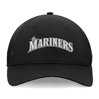 Men's Fanatics Black Seattle Mariners Spacer Mesh Flex Hat