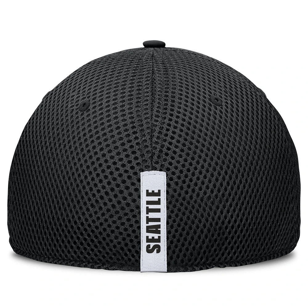 Men's Fanatics Black Seattle Mariners Spacer Mesh Flex Hat
