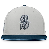Men's Fanatics Gray Seattle Mariners Knuckleball Snapback Hat