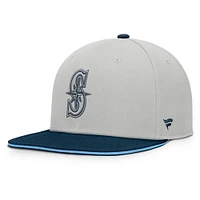 Men's Fanatics Gray Seattle Mariners Knuckleball Snapback Hat