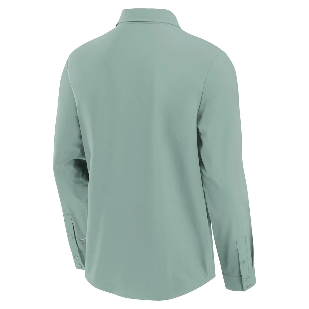 Men's Fanatics Green Seattle Mariners Front Office Long Sleeve Button-Up Shirt