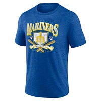 Men's Fanatics Heather Royal Seattle Mariners Home Team Tri-Blend T-Shirt