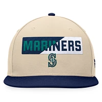 Men's Fanatics Khaki/Navy Seattle Mariners Cycle Snapback Hat