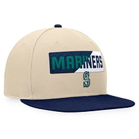 Men's Fanatics Khaki/Navy Seattle Mariners Cycle Snapback Hat