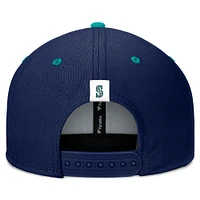 Men's Fanatics Navy/Aqua Seattle Mariners Fundamental Bold Snapback Hat