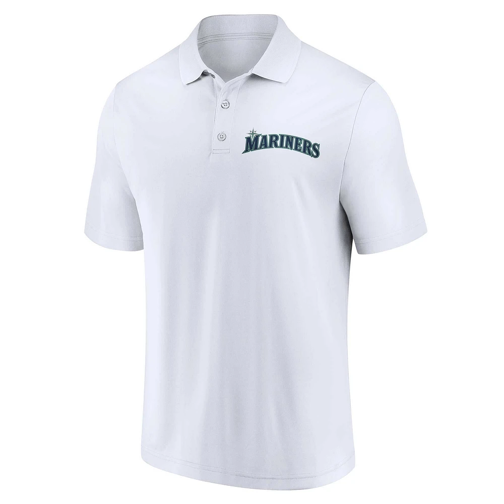 Men's Fanatics Navy/White Seattle Mariners Two-Pack Logo Lockup Polo Set