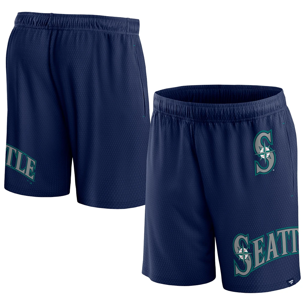 Men's Fanatics Navy Seattle Mariners Clincher Mesh Shorts