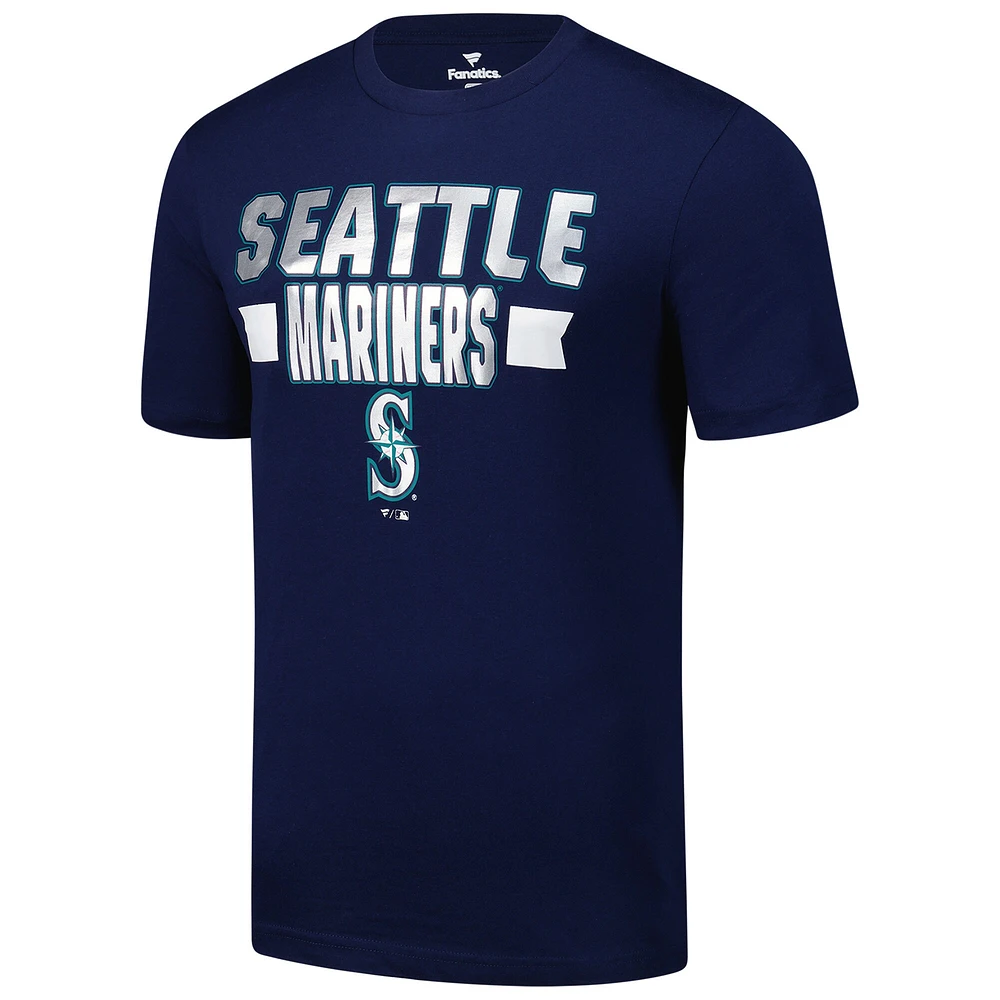 Men's Fanatics  Navy Seattle Mariners Close Victory T-Shirt