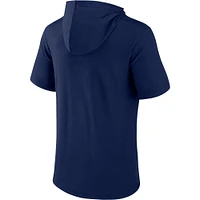 Men's Fanatics Navy Seattle Mariners Iconic Rebel Short Sleeve Hooded Top