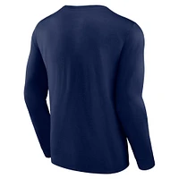Men's Fanatics Navy Seattle Mariners Strike the Goal Long Sleeve T-Shirt