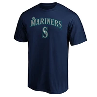 Men's Fanatics Navy Seattle Mariners Team Logo Lockup T-Shirt