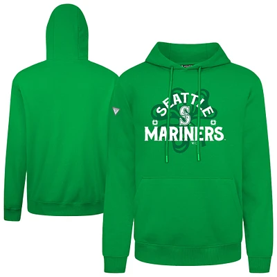 Men's Levelwear Seattle Mariners St. Patrick's Day Podium Shamrock Pullover Hoodie