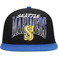 Men's Mitchell & Ness Black Seattle Mariners Rise Up Snapback Hat