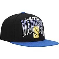 Men's Mitchell & Ness Black Seattle Mariners Rise Up Snapback Hat