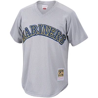 Men's Mitchell & Ness Edgar Martinez Charcoal Seattle Mariners Cooperstown Collection Mesh Batting Practice Jersey