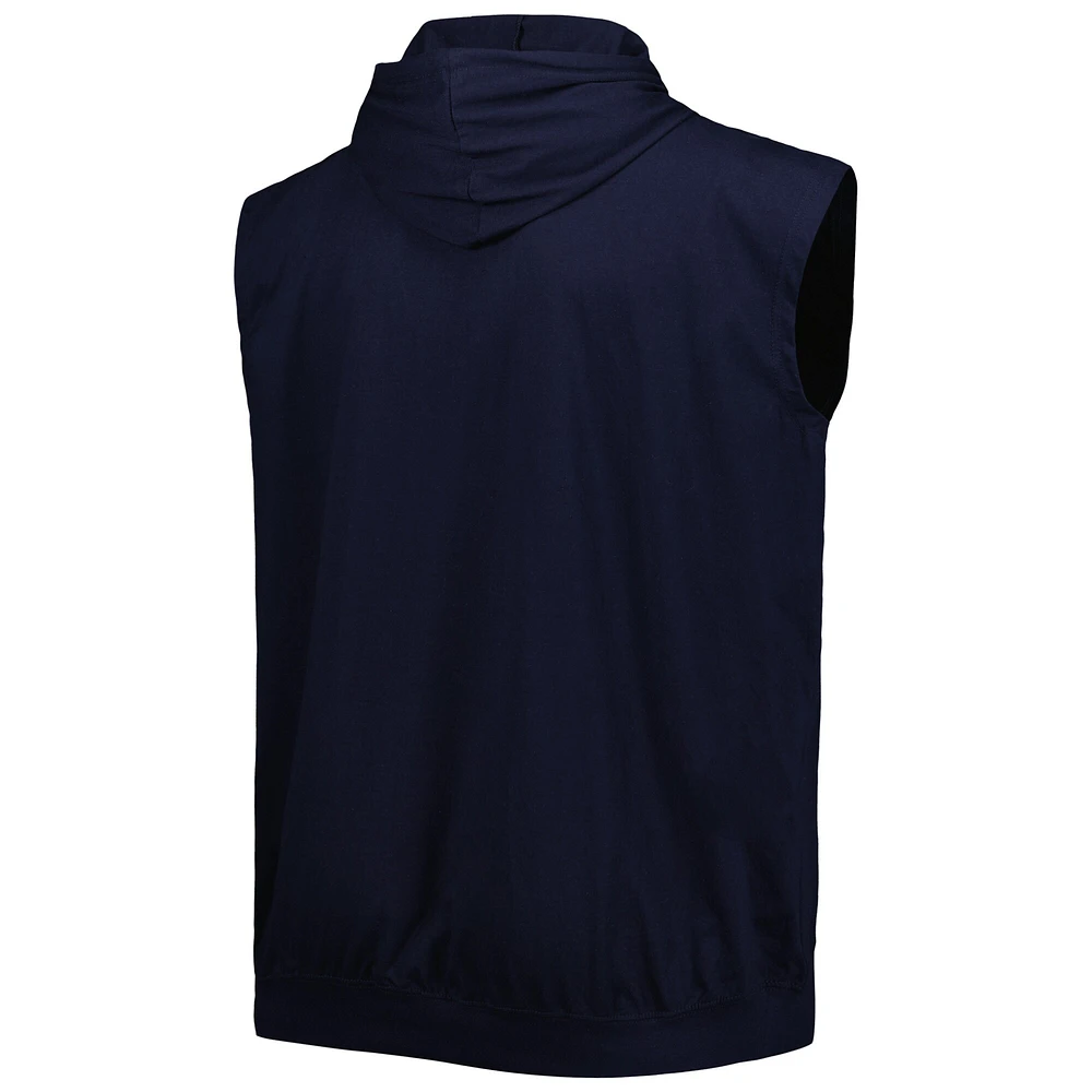 Men's Navy Seattle Mariners Jersey Pullover Muscle Hoodie