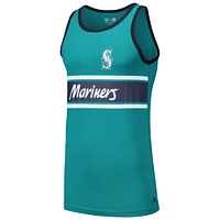Men's New Era Aqua Seattle Mariners Jersey Ringer Tank Top