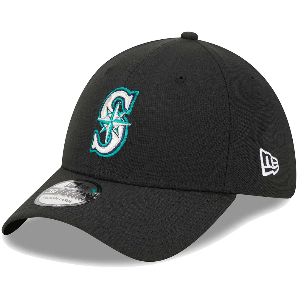 Casquette Flex 39THIRTY noire avec logo Seattle Mariners New Era pour homme