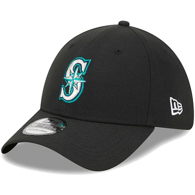 Casquette Flex 39THIRTY noire avec logo Seattle Mariners New Era pour homme