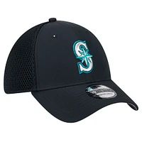 Men's New Era Black Seattle Mariners Team Tone 39THIRTY Flex Hat