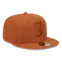 Men's New Era Brown Seattle Mariners Spring Color 59FIFTY Fitted Hat